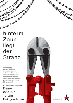 Hinter dem Zaun liegt der Strand...